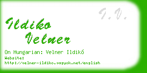 ildiko velner business card