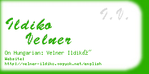 ildiko velner business card